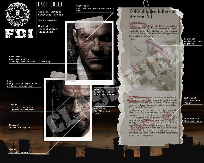 Une démo PC สำหรับ Kane & Lynch : Dead Men, เคน ลินช์ คนตาย วอลล์เปเปอร์ HD