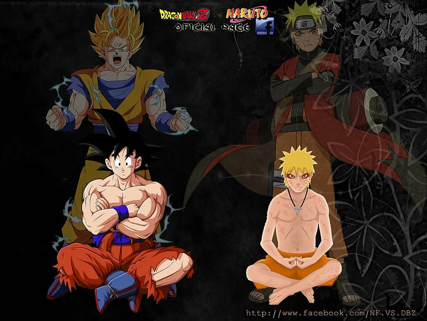 Naruto vs Dragon ball z as melhores ns: Naruto vs, goku and kakashi 高画質の壁紙