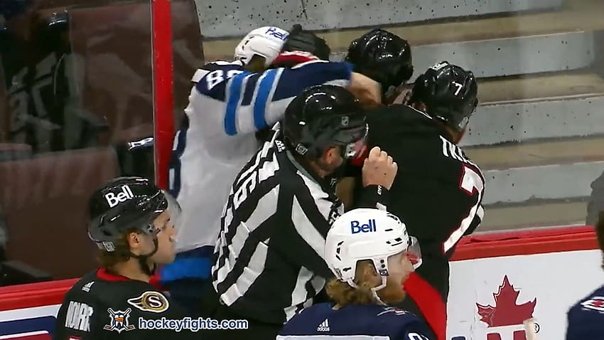 Nathan Beaulieu vs. Brady Tkachuk ...hockeyfights HD wallpaper
