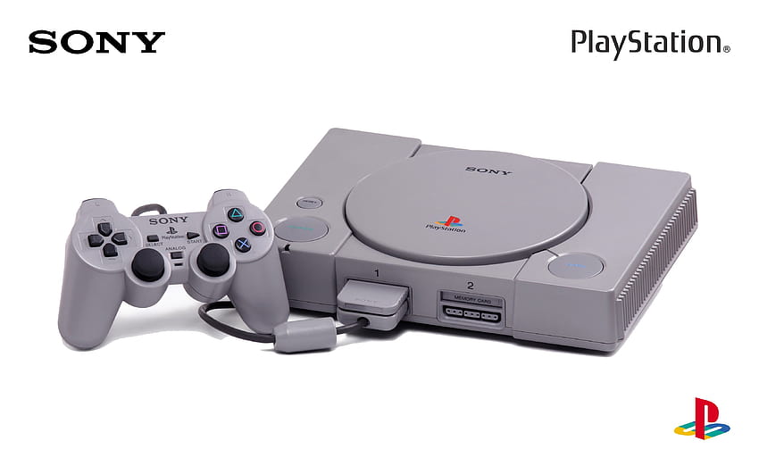 console Sony PS4 cinza com fundos simples de jogos de vídeo controladores em 2020, playstation vintage papel de parede HD