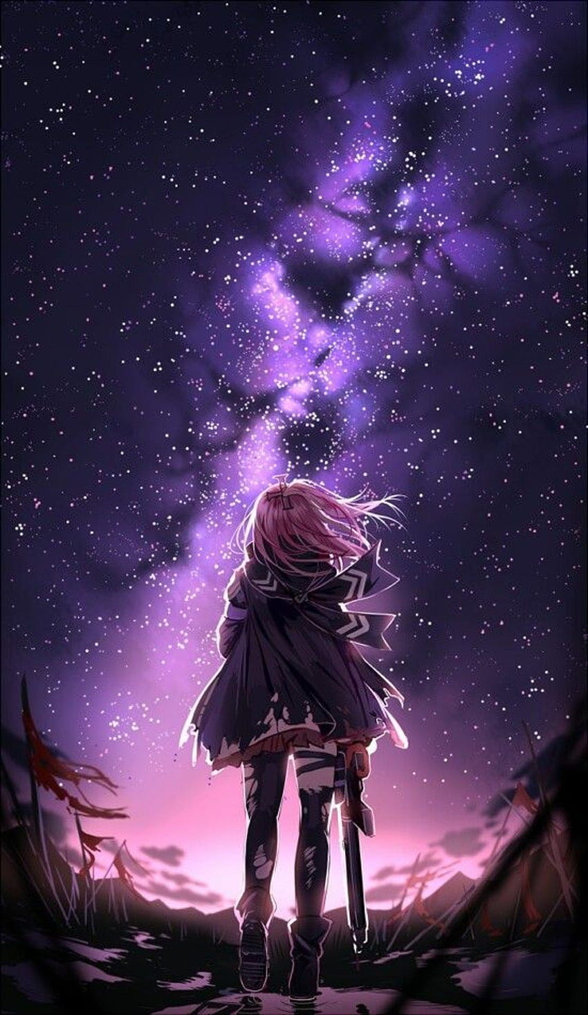 Anime violet, violet anime cool Fond d'écran de téléphone HD