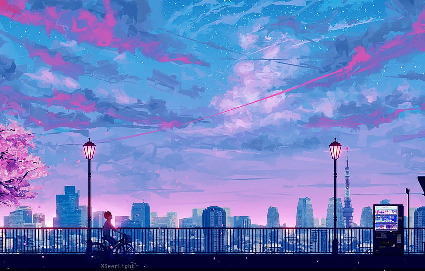 Pink Tokyo, japanese city aesthetic pink HD wallpaper