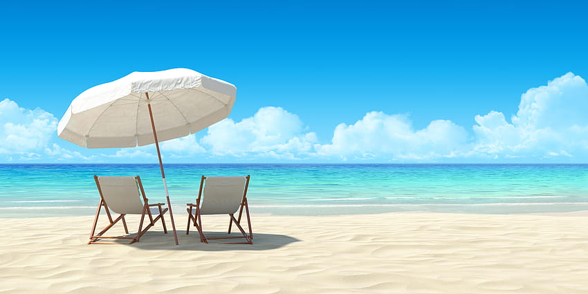 Rio Island Sandals Stripe Sand Beach Chair เก้าอี้ชายหาดกระโปรง หาดทรายในอุดมคติ วอลล์เปเปอร์ HD