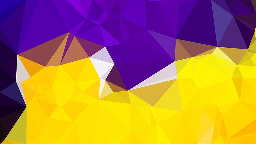 Modello di sfondi astratti poligono viola e giallo, astratto viola e giallo Sfondo HD