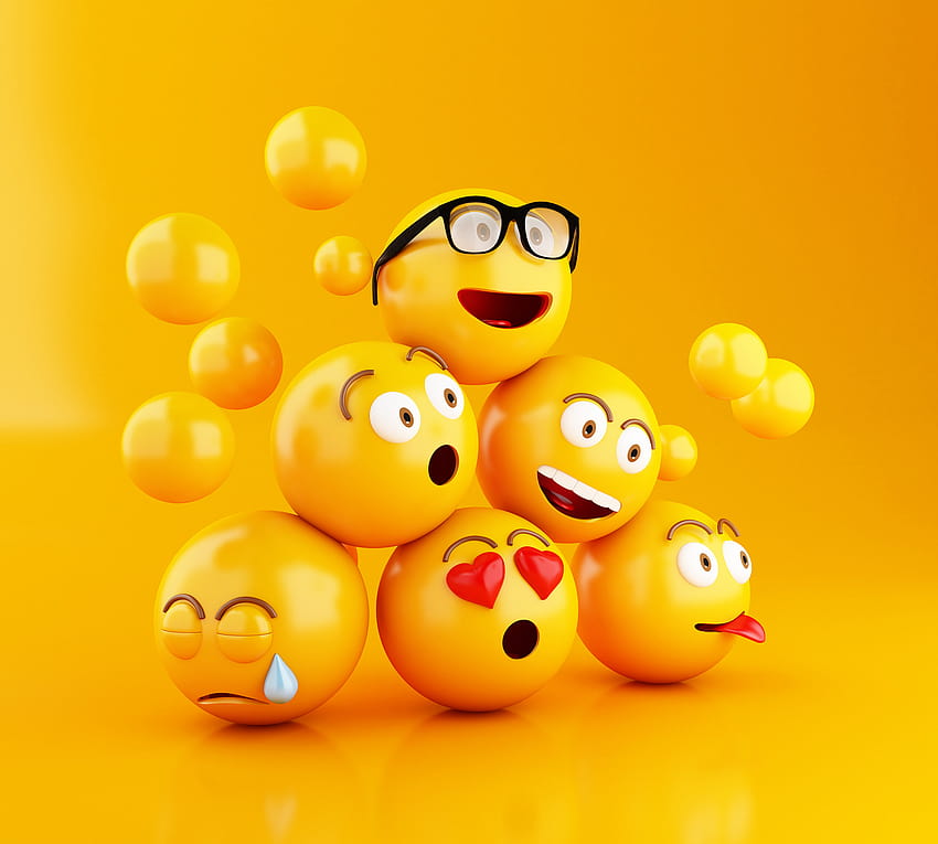 3d Emojis icons with facial expressions ...in.pinterest HD wallpaper