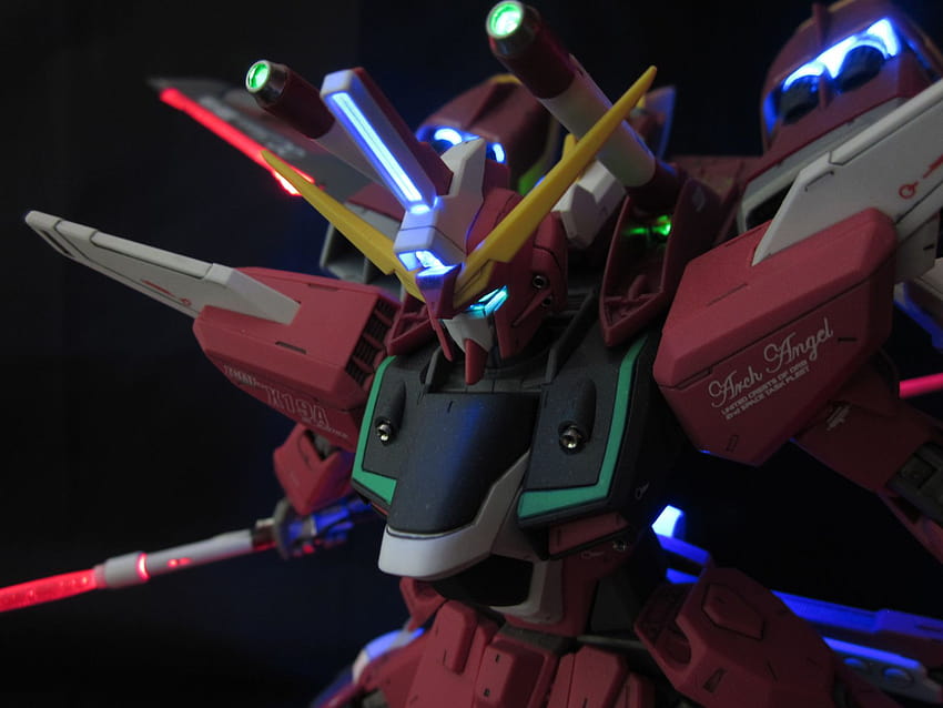 GUNDAM GUY: MG 1/100 Infinite Justice Gundam Bangun Khusus dengan LED Wallpaper HD