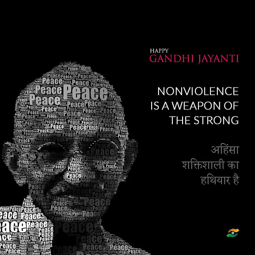 Gandhi Jayanti Bez przemocy 2 października Tapeta na telefon HD