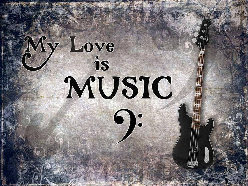 My Love Is My Life Music Guitar Group, музиката е моят живот HD тапет