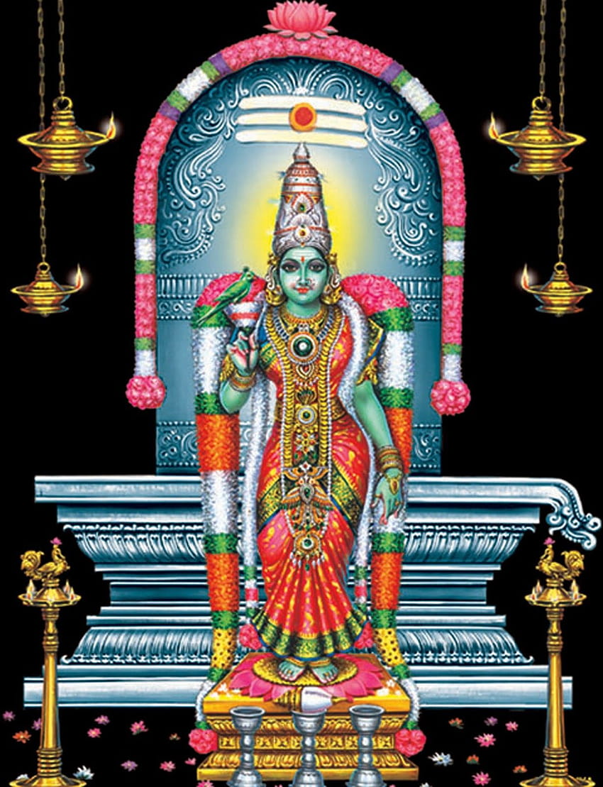 Goddess Madurai Meenakshi Amman &, lord amman HD phone wallpaper ...