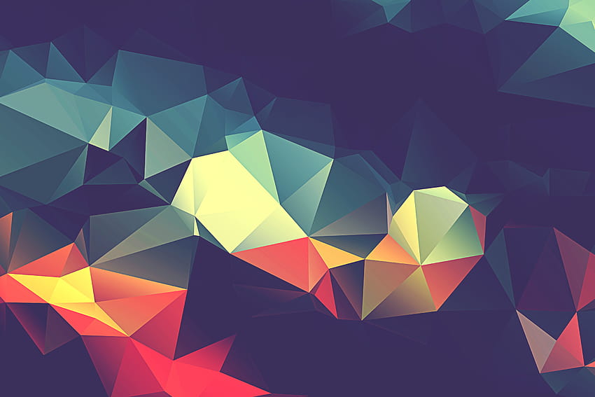 Geometry Diffrent Colorful Polygon, polygonal geometrical HD wallpaper