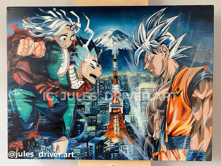 18x24-oil-painting-by-me-deku-vs-ultra-instinct-goku-what-do-you