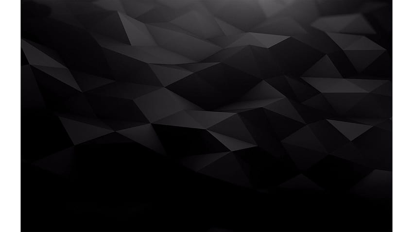 Polygon Black, black polygon HD wallpaper