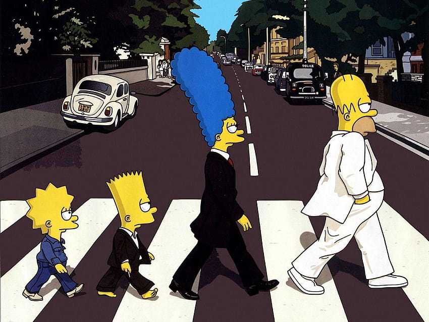 The Simpsons, abbey road HD wallpaper