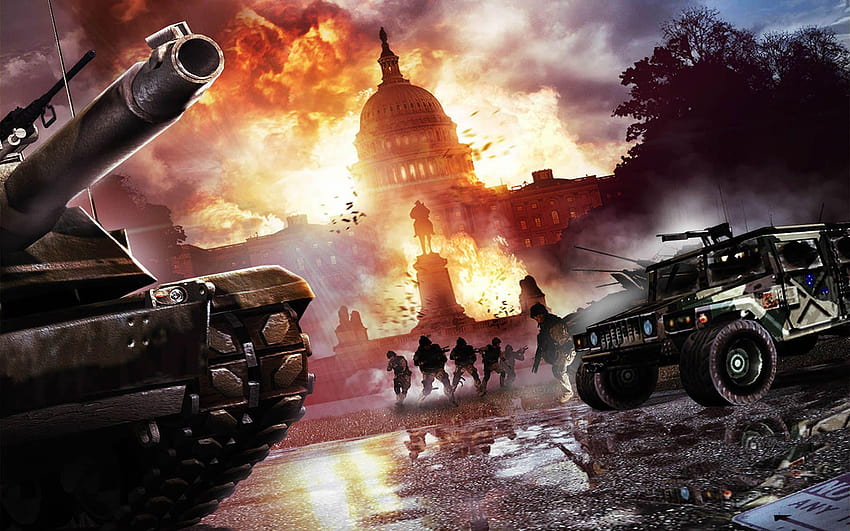 Battle At Washington, war battle background HD wallpaper | Pxfuel