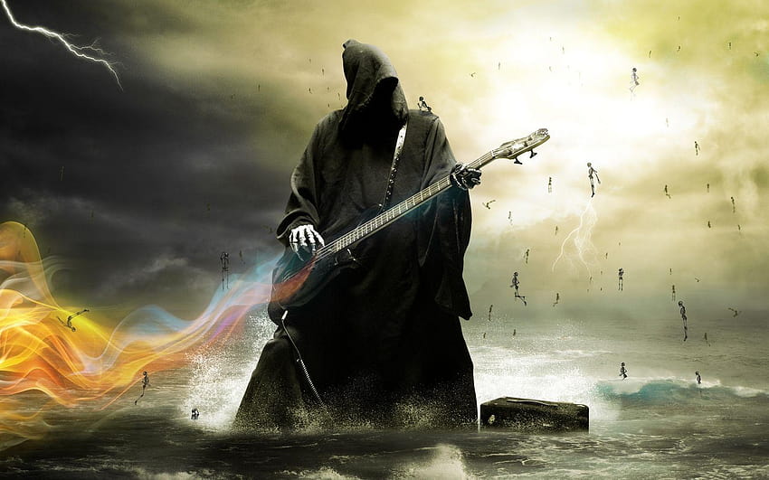 Death Electric Guitar HD wallpaper