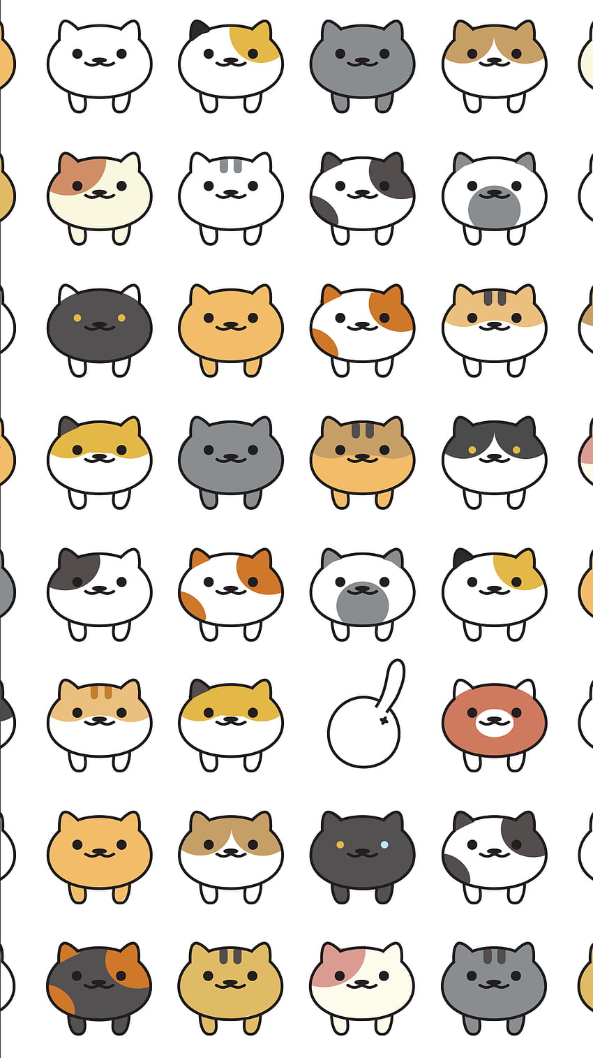 Neko Atsume Cats, neko drawing HD phone wallpaper | Pxfuel