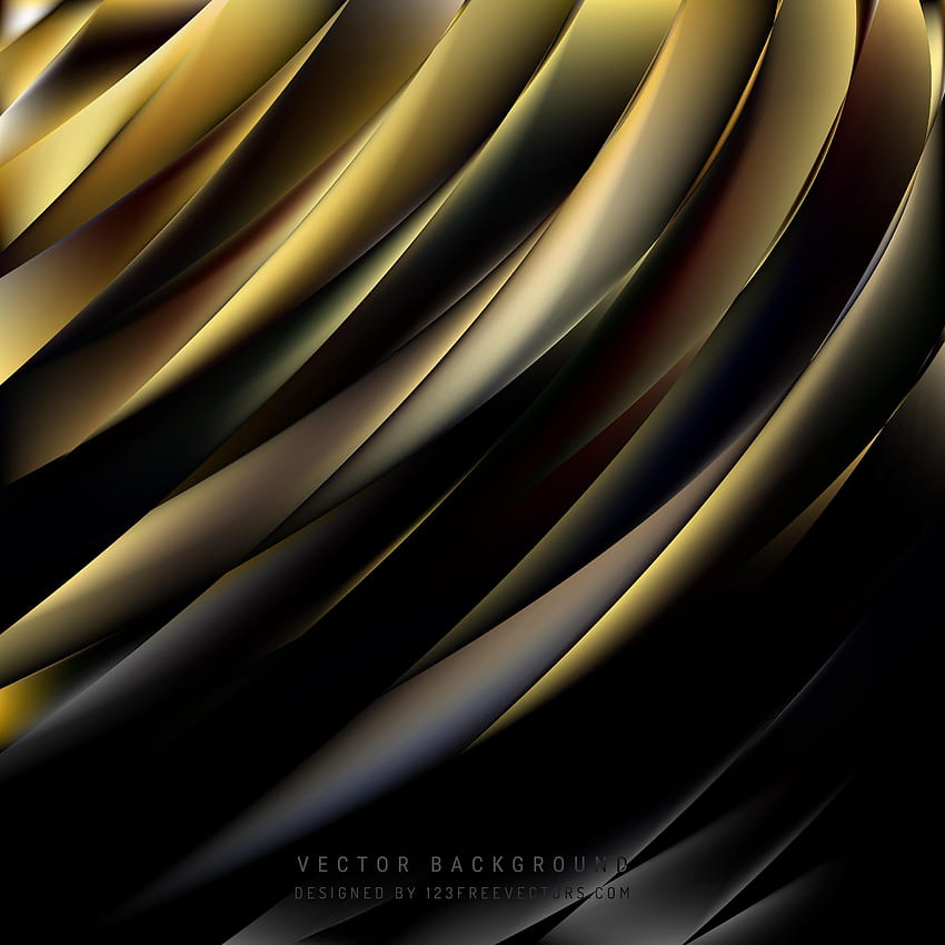 Abstract Black Gold Backgrounds Vector, black gold background vector HD phone wallpaper
