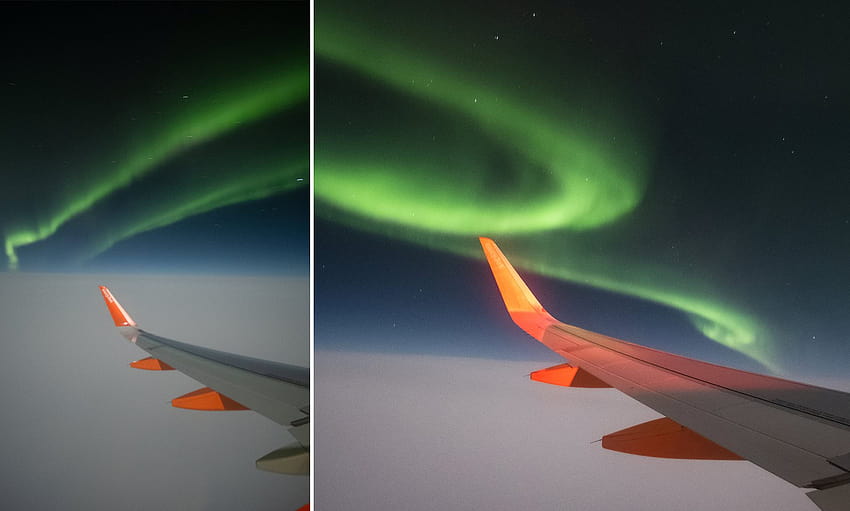 Un fotógrafo británico captura una impresionante serie de auroras boreales en un vuelo de easyJet fondo de pantalla