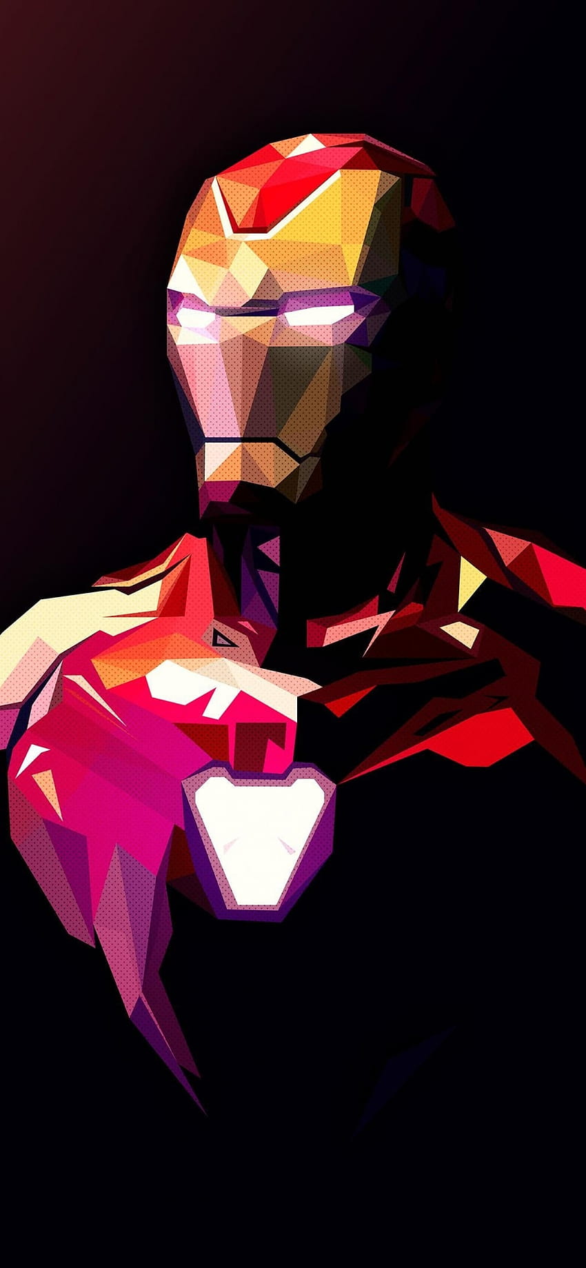 Iron Man, Art minimal, Polygonal, Marvel Superheroes, Graphics CGI, iphone 13 pro max marvel Fond d'écran de téléphone HD