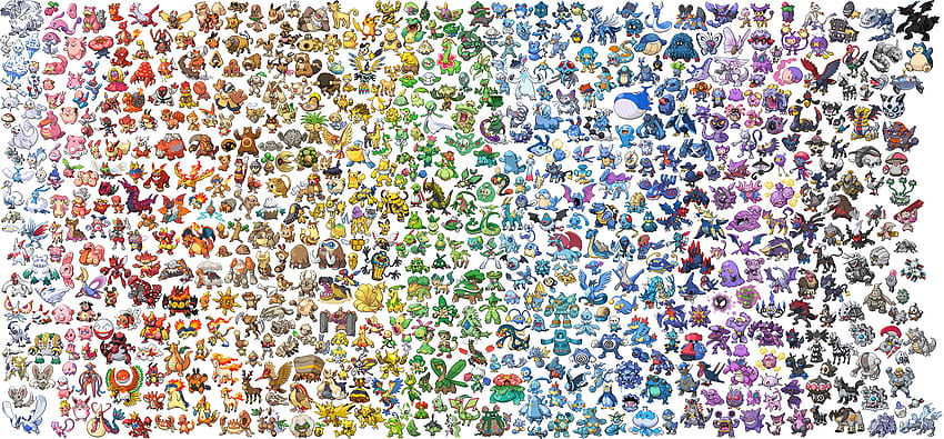 All Pokemon, shiny pokemon HD wallpaper