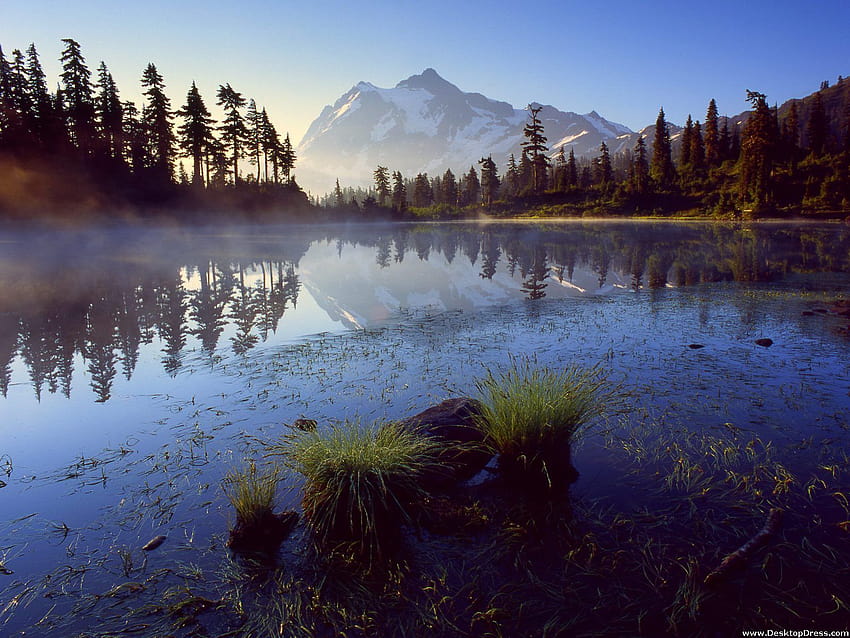 » Natural Backgrounds » Lake, Mount, mount shuksan washington HD wallpaper