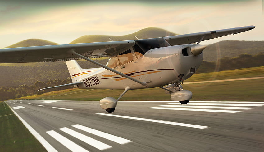 Samolot Cessna, kokpit Cessny Tapeta HD
