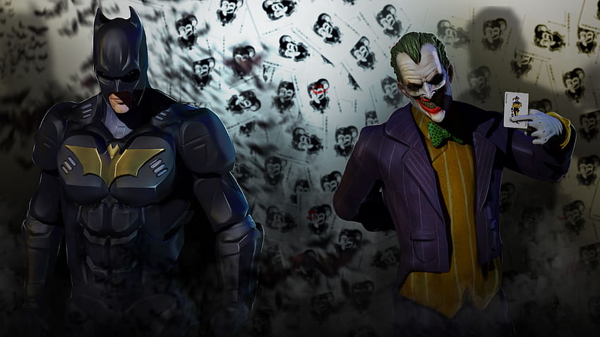 Superbohaterowie Batmana i Jokera, joker, komputer batman vs joker Tapeta HD