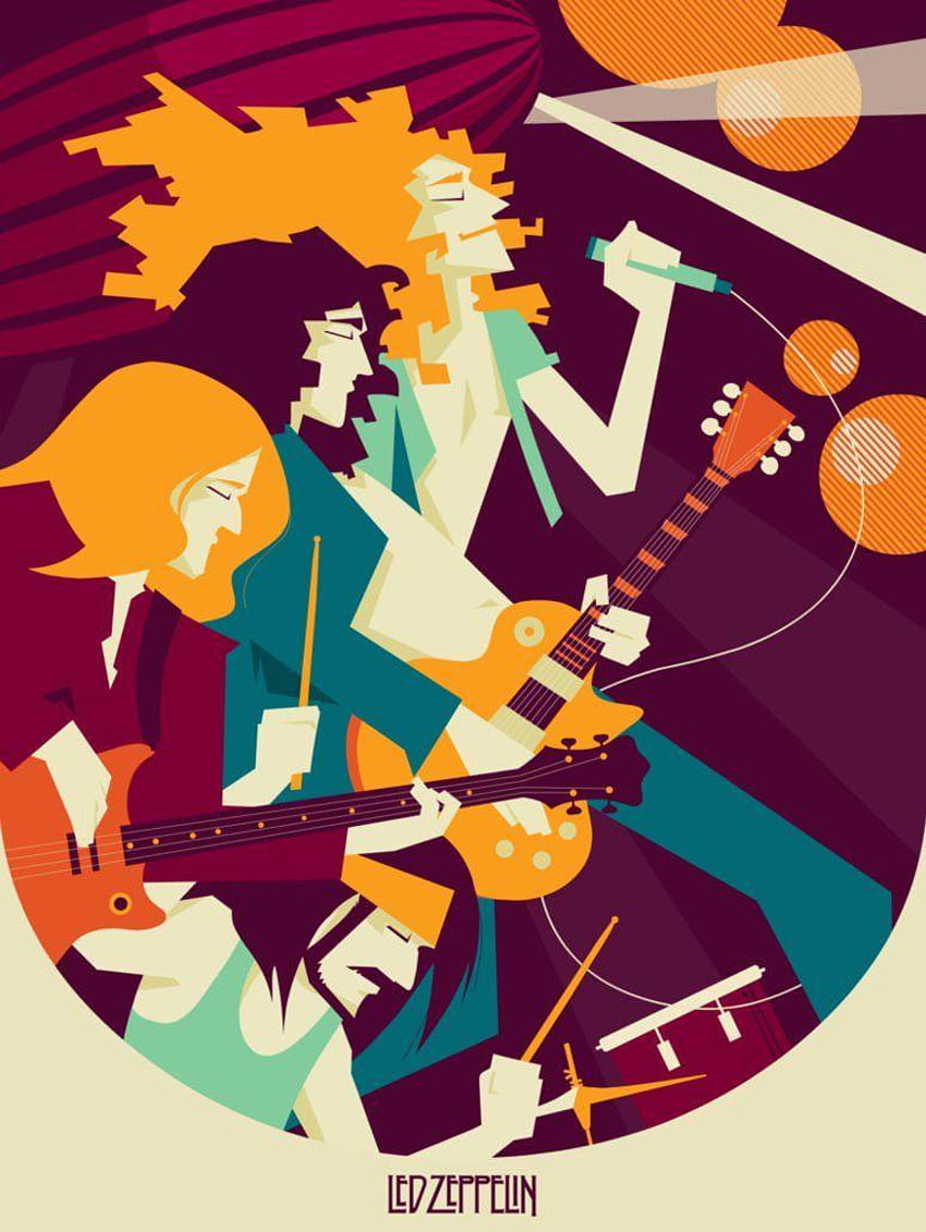 Led Zeppelin от jessicacicca, led zeppelin фон deviantart HD тапет за телефон
