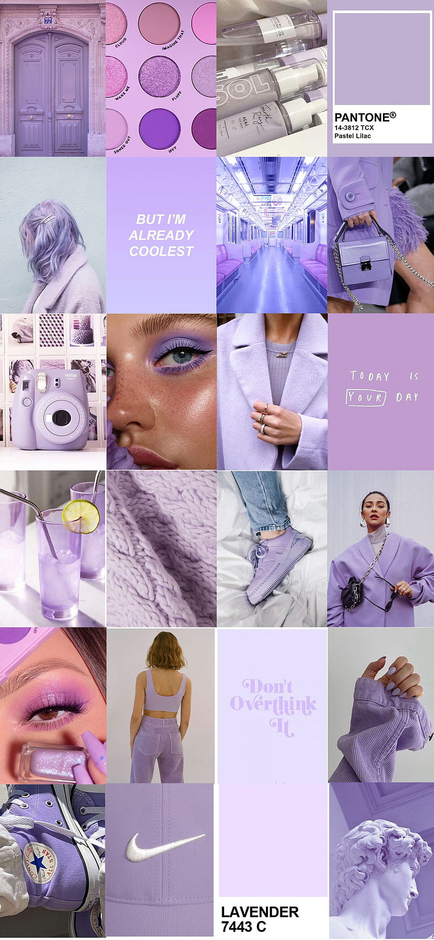 Pastel Purple Aesthetic Boujee Wall Collage Kit DGTAL Etsy in ...