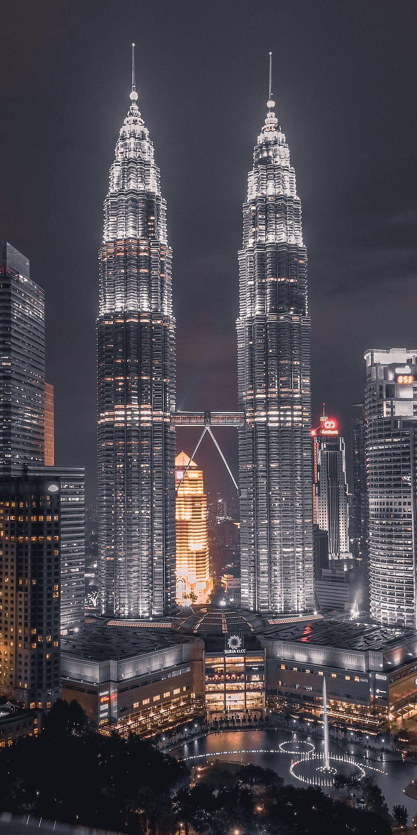 ตึกแฝด Petronas Towers กัวลาลัมเปอร์ ทิวทัศน์เมือง 1080x2160 Petronas Twin Towers วอลล์เปเปอร์โทรศัพท์ HD