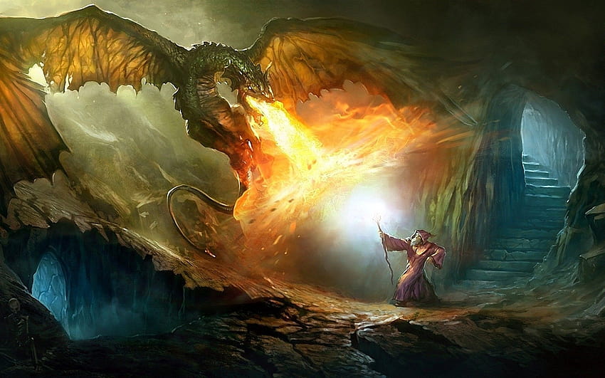 Wizards and Dragons, dnd HD wallpaper