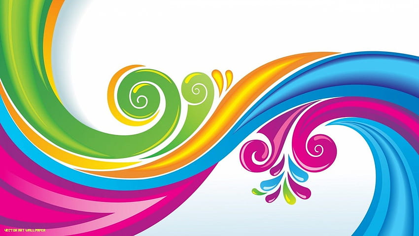 Swirl Vector Art di vortice multicolore colorato e astratto Sfondo HD