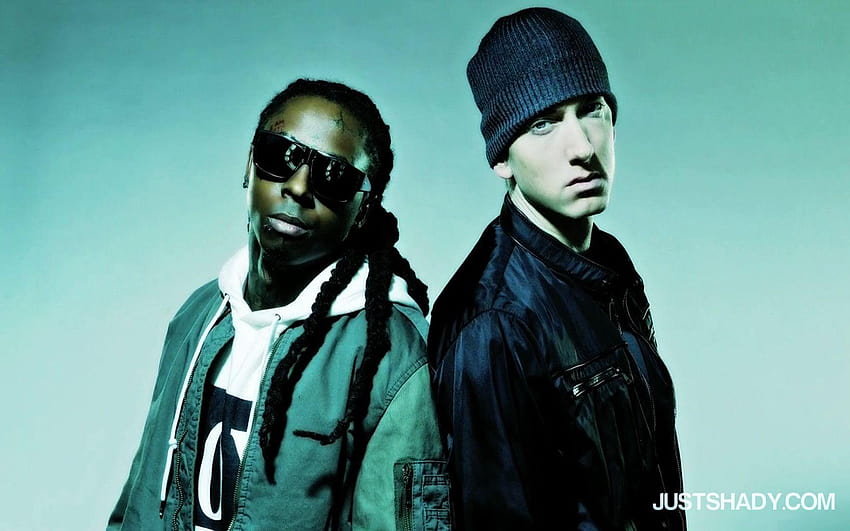 Eminem con Lil Wayne, Eminem y Lil Wayne fondo de pantalla