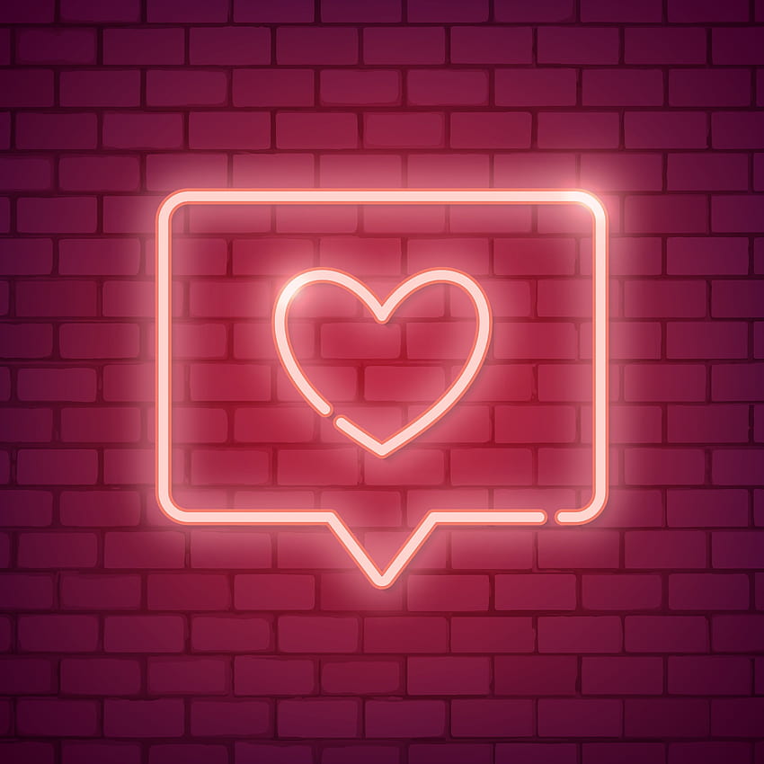 Valentinstag LED Leuchtreklame Personalisierte Licht Twitch Bar, Valentinstag Neon HD-Handy-Hintergrundbild