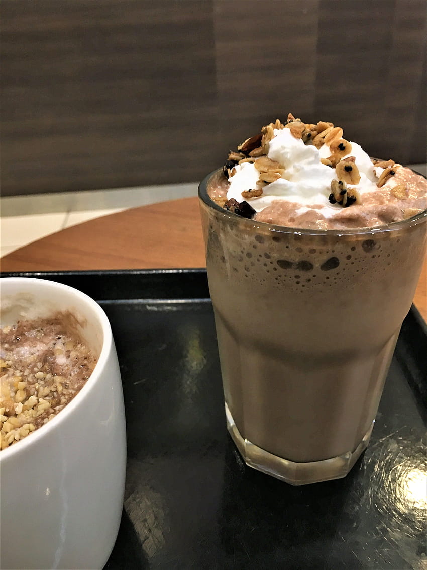 Stock of Hot coffee with nuts and cold chocolate shake, cold coffee HD  phone wallpaper | Pxfuel