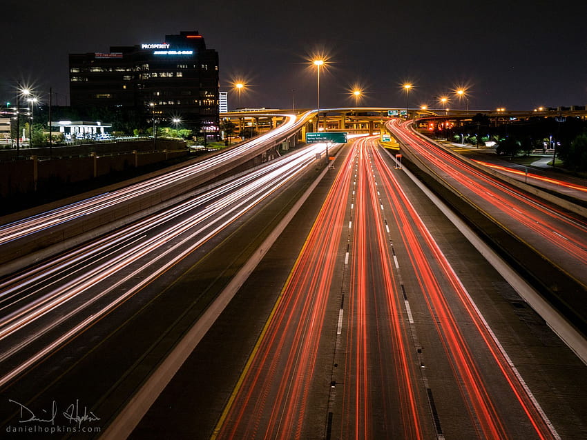 ➤ Going Somewhere Light trails in Dallas, Texas. *** Prints and, road long exposure glow street HD wallpaper