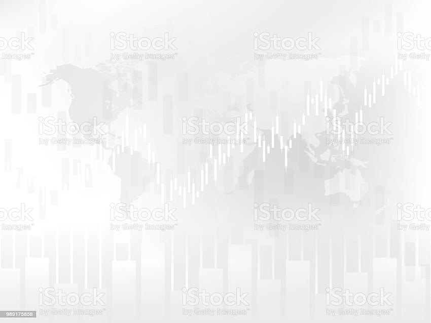 Grafico del bastone della candela di affari del commercio di investimento del mercato azionario Punto rialzista Punto ribassista su un'illustrazione delle azione di vettore degli ambiti di provenienza grigi Sfondo HD