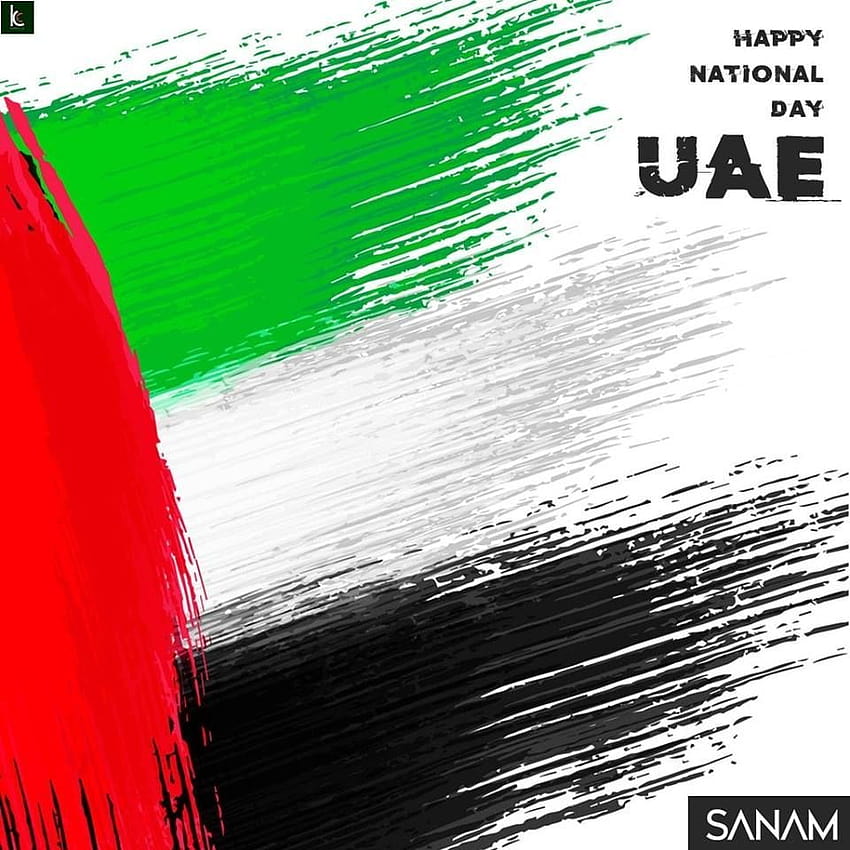 Dziękuję Dubaju za całą miłość! Szczęśliwego 47. Dnia Narodowego, flaga Zjednoczonych Emiratów Arabskich Tapeta na telefon HD