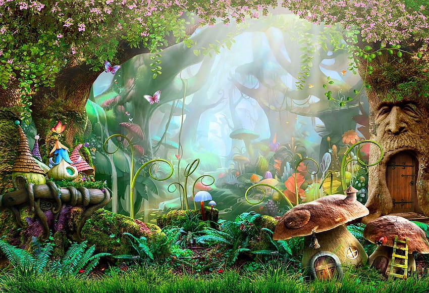 Baby Backdrops Cartoon Fairytale Backdrops Wonderland Backgrounds, cartoon fairy tale background portrait HD wallpaper