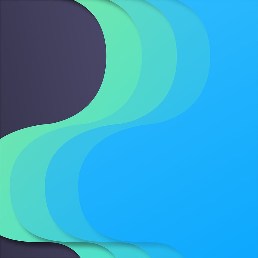 material design flow blue green iPad Pro HD phone wallpaper