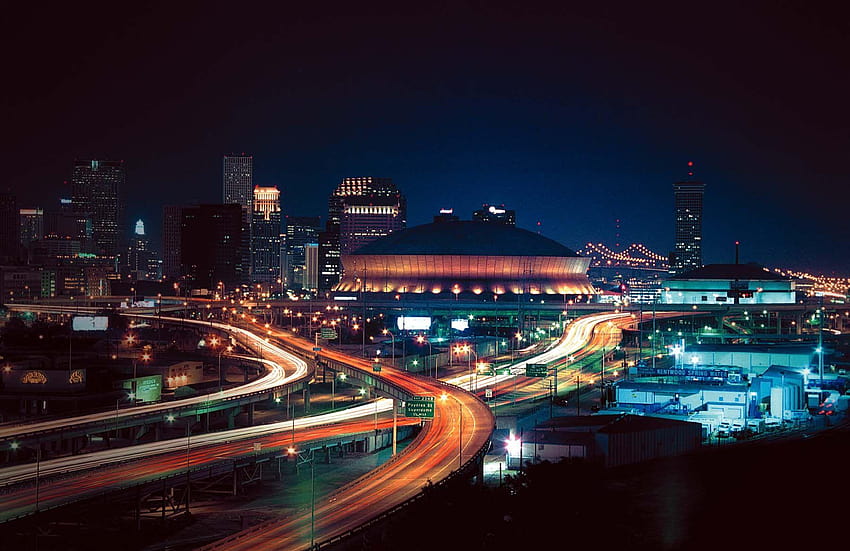 Notte della città di New Orleans, calcolatore New Orleans Sfondo HD