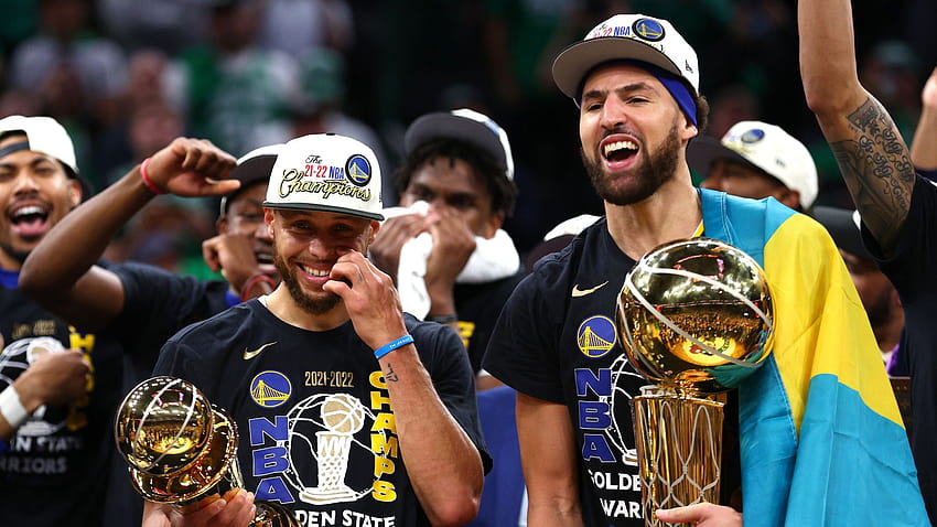 Stephen Curry estrela como Warriors coroados campeões da NBA em 2022; Golden State sela o quarto título em oito anos ao vencer o Boston Celtics, Golden State Warriors, campeão da NBA em 2022 papel de parede HD