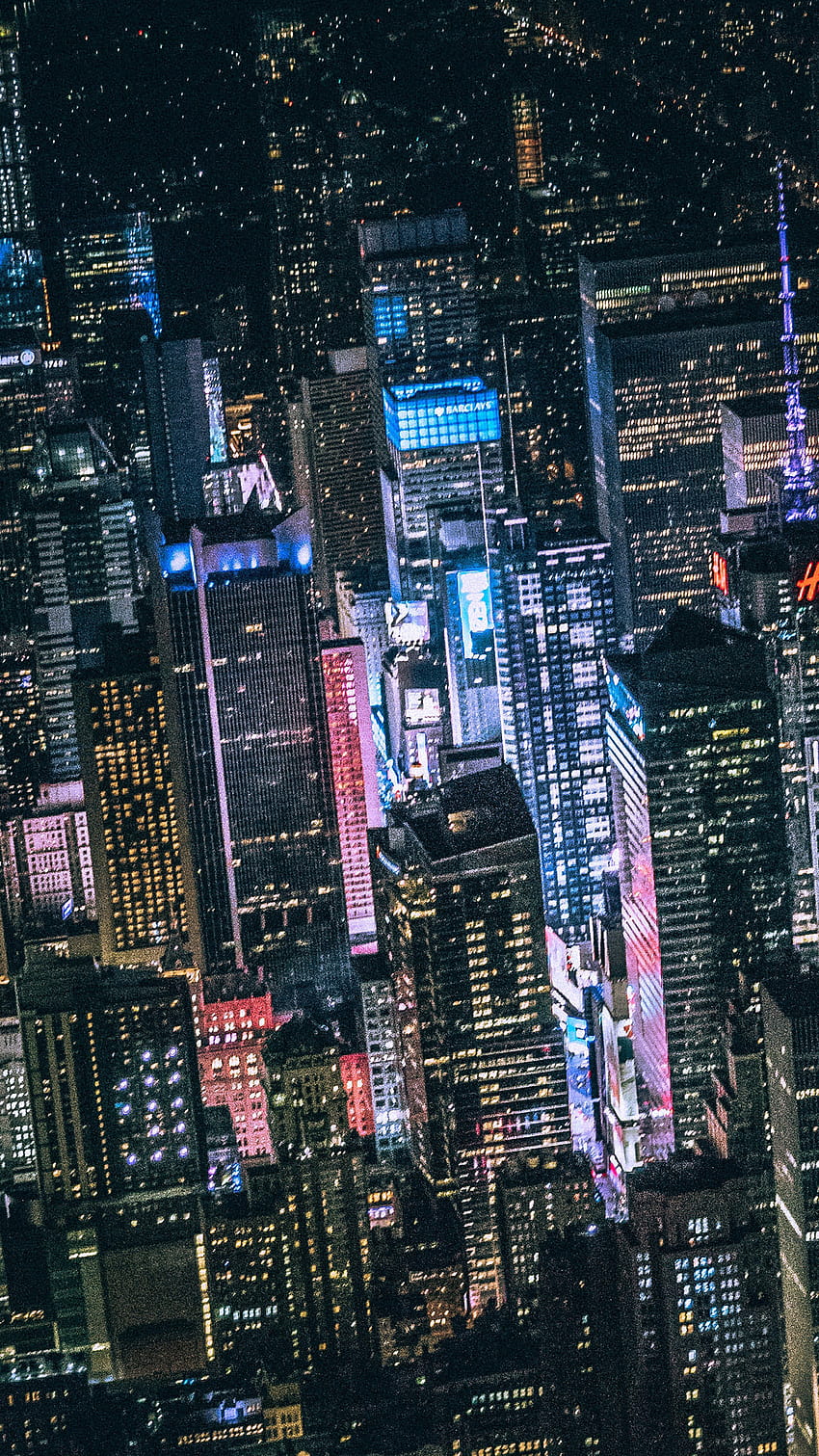 1080x1920 Nueva York Ciudad oscura Luces nocturnas Edificios Vista desde arriba Iphone 7,6s,6 Plus, Pixel xl, One Plus 3,3t,5, s y ciudad oscura iphone fondo de pantalla del teléfono