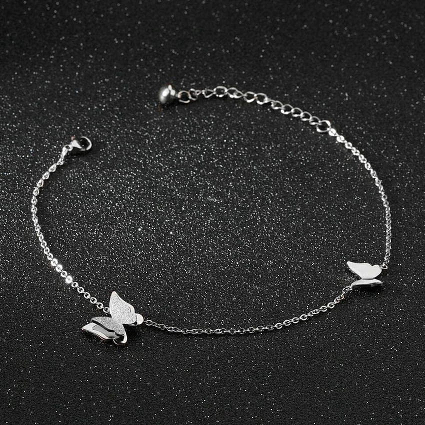 Kim Johanson Womens Stainless Steel Anklet *Various Models* in Silver with a Strong Lobster Clasp Including Jewellery Bag Anklets Women HD phone wallpaper