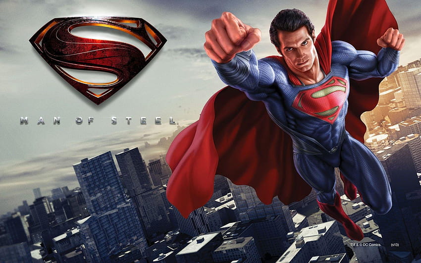 Superman Voador, Superman Homem de Aço papel de parede HD