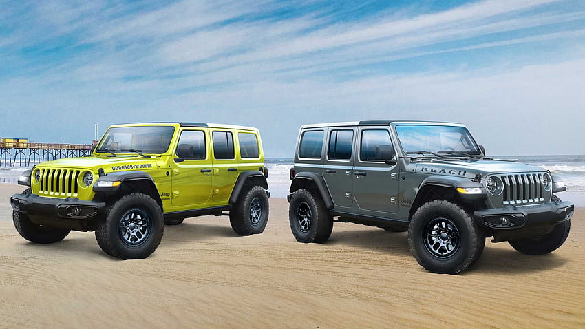 2022 Jeep Wrangler พร้อมสำหรับชายหาดด้วยขอบน้ำขึ้นใหม่, jeep wrangler 2022 วอลล์เปเปอร์ HD