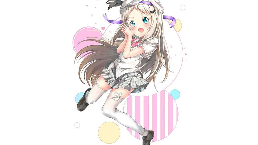 kudryavka noumi, little busters!, cute anime girl, , background, e5c0a0 HD wallpaper