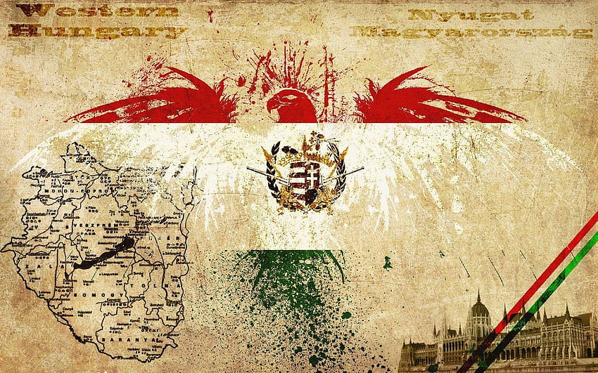 Hongaria, bendera Hongaria Wallpaper HD