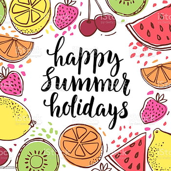 Free Vector  Happy summer holidays card  Happy summer holidays Happy  summer Summer vacation images