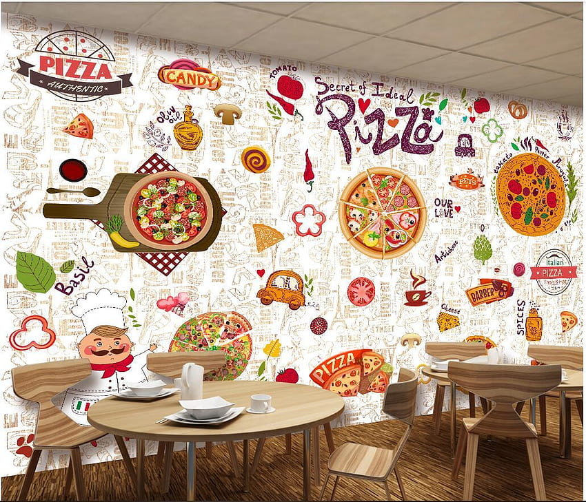 卸売と小売 3 d カスタム洋食レストラン ピザ料理ワーク ショップの背景壁 3 d リビング ルームの壁画の壁画 Wdbh1 から, $12.81 高画質の壁紙